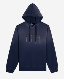 The Kooples HOMME DARK NAVY sweatshirt avec logo marine délavé