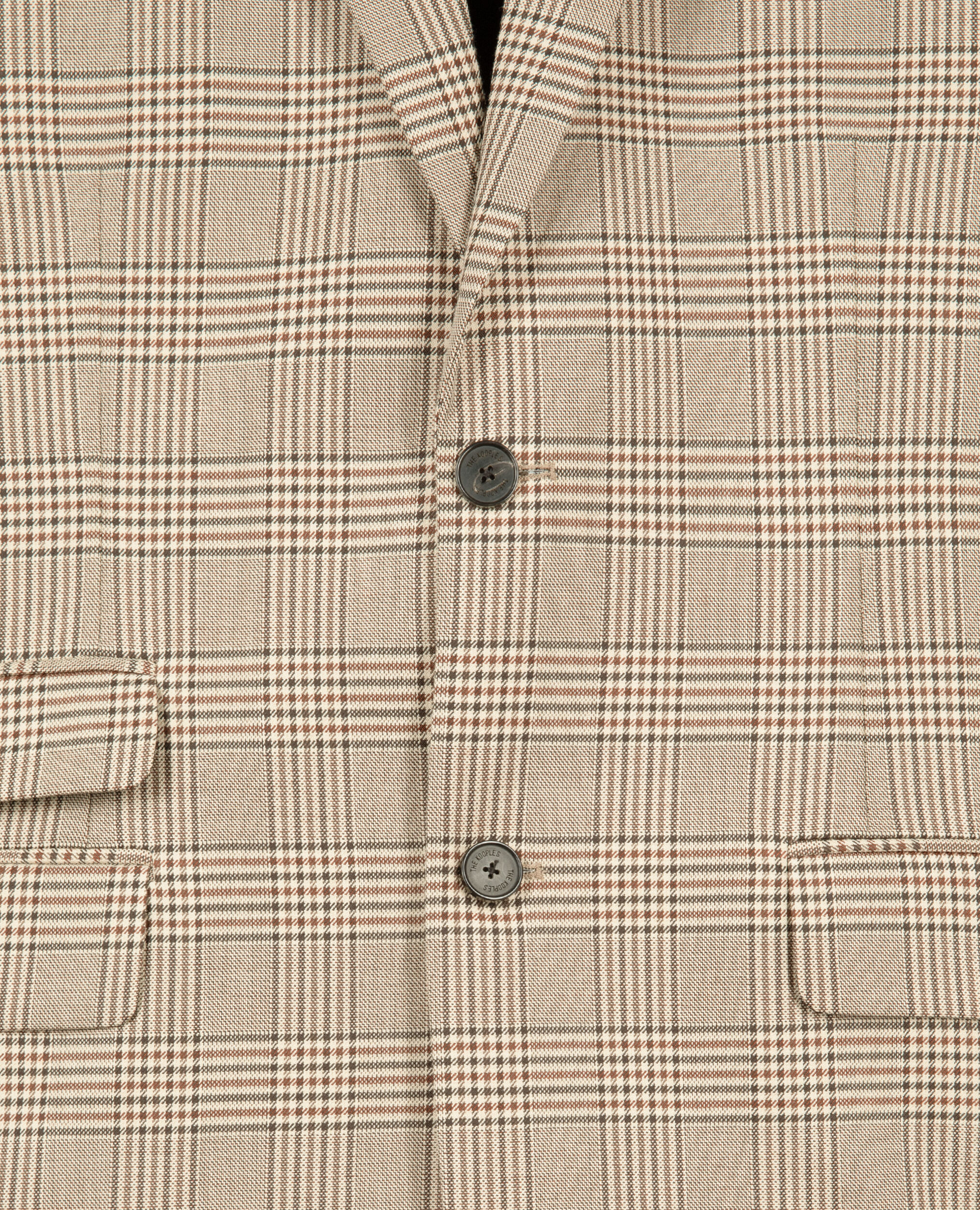 Veste de costume prince de Galles beige, BEIGE-BROWN, hi-res image number null