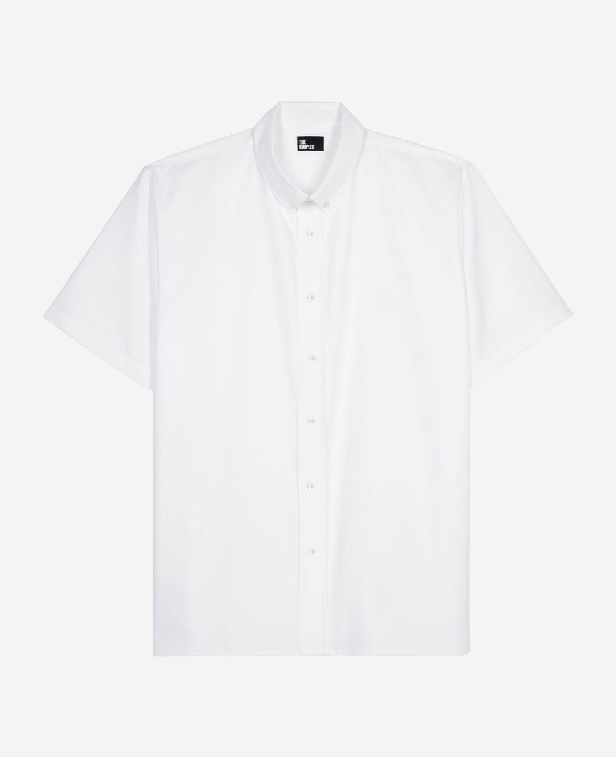 The Kooples HOMME WHITE chemise manches courtes avec blason blanche