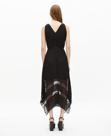 The Kooples FEMME BLACK robe longue plissée noire