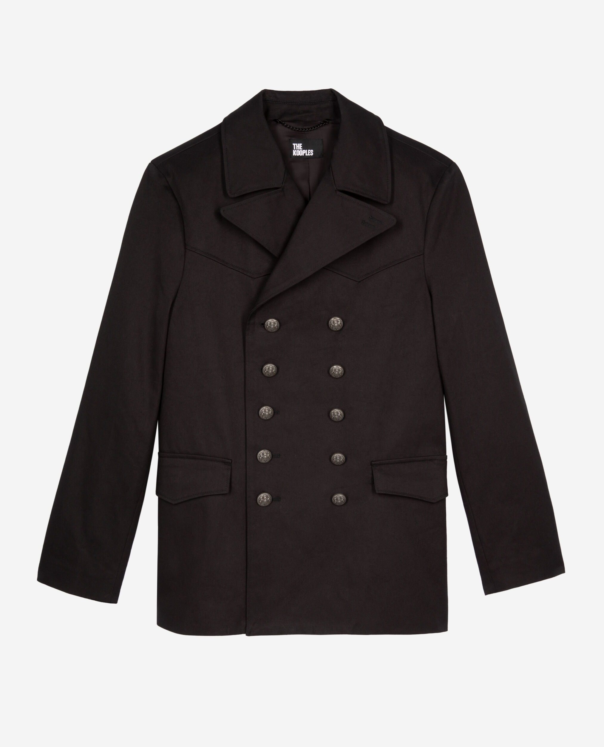 Manteau en coton gris, DARK GREY, hi-res image number null