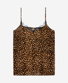 The Kooples FEMME LEOPARD caraco en soie imprimé léopard
