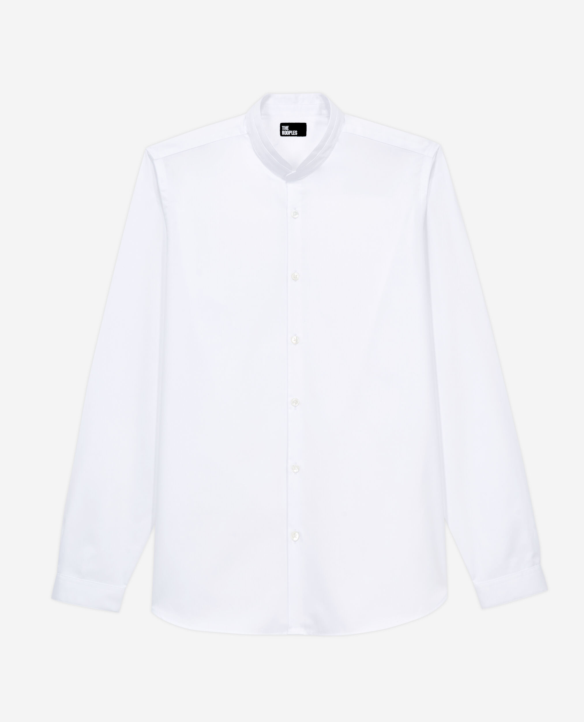 Chemise col officier blanche, WHITE, hi-res image number null