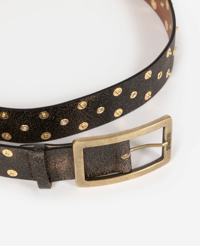 The Kooples FEMME BROWN ceinture en cuir marron