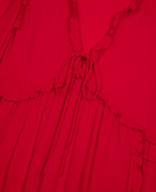 The Kooples FEMME RED / BURGUNDY robe courte avec volants rouge