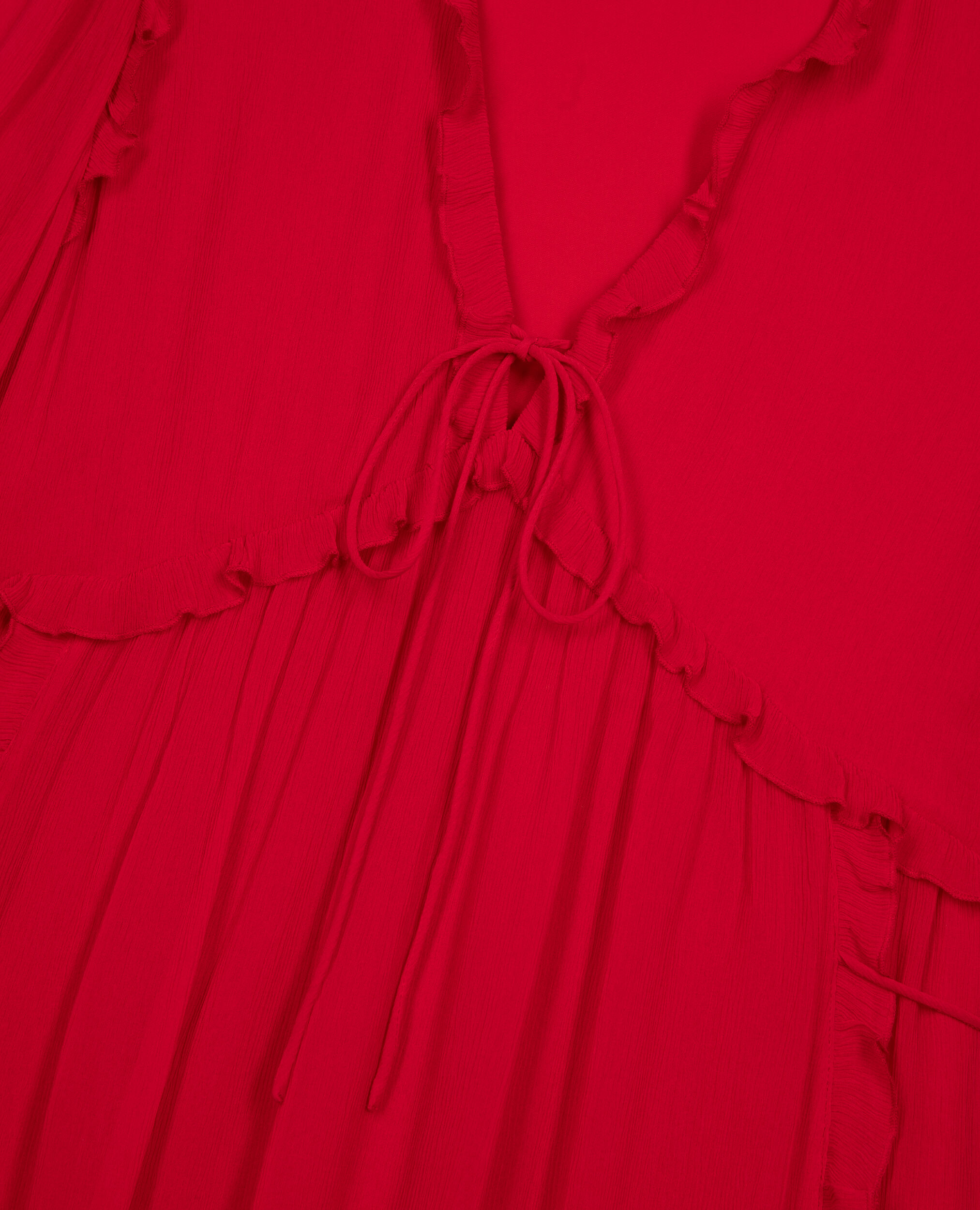 Robe courte avec volants rouge, RED / BURGUNDY, hi-res image number null