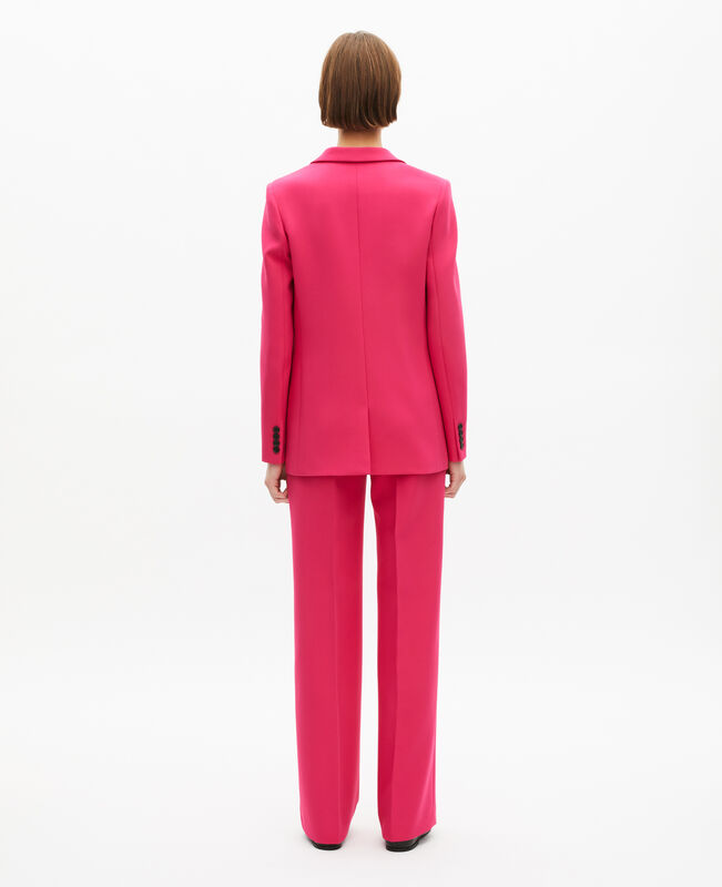 The Kooples FEMME PINK veste tailleur rose en crêpe