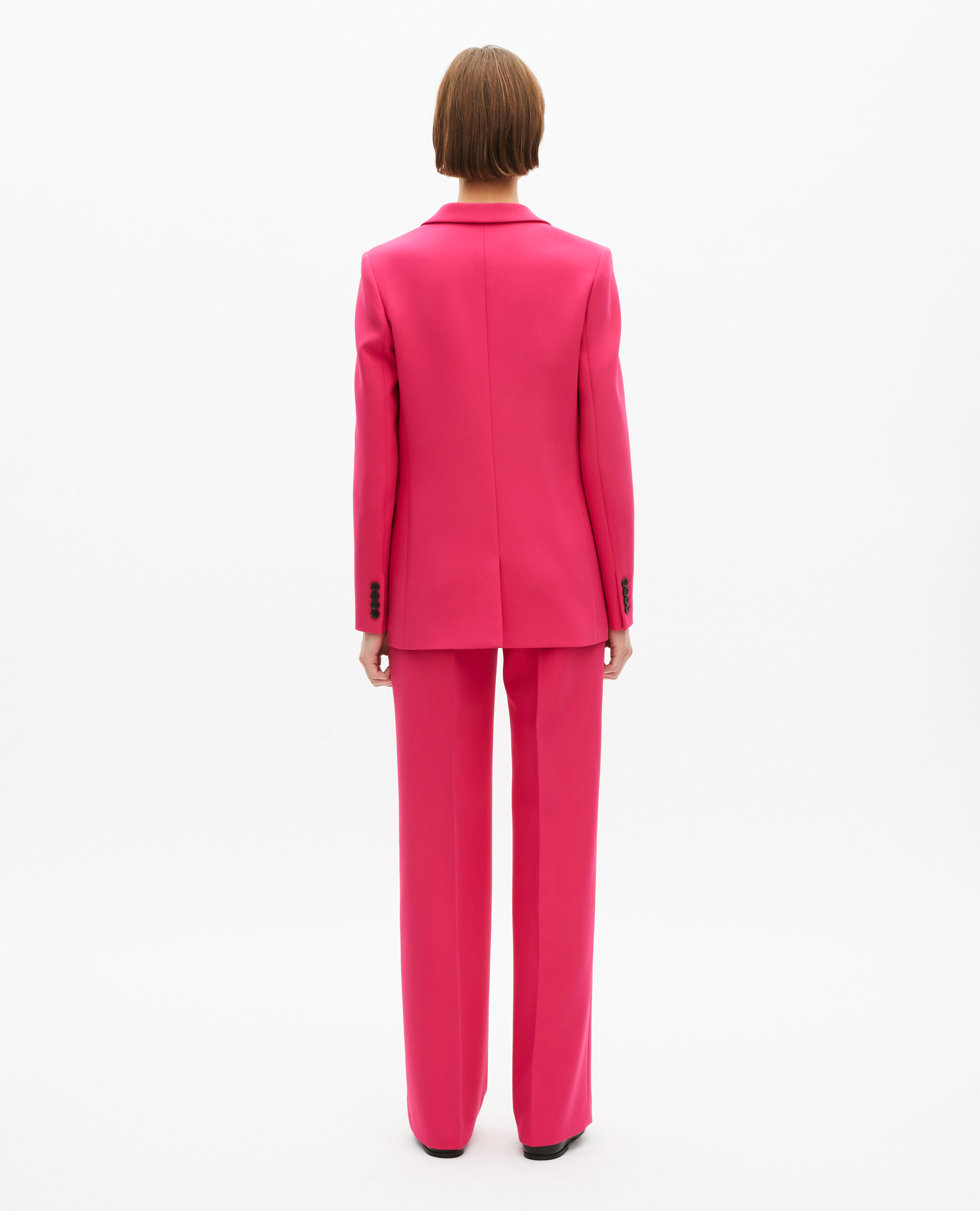 Veste tailleur rose en crêpe, PINK, hi-res image number null