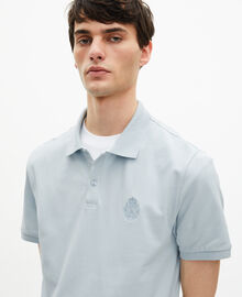The Kooples HOMME BABY BLUE polo en piqué col classique bleu clair