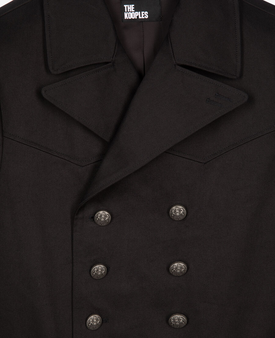 The Kooples MEN DARK GREY grey cotton coat