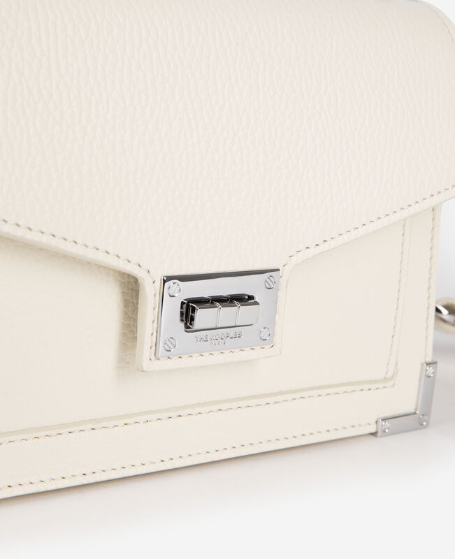 The Kooples FEMME WHITE sac emily small en cuir grainé blanc