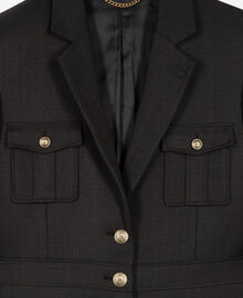 The Kooples FEMME BLACK veste tailleur style saharienne noire