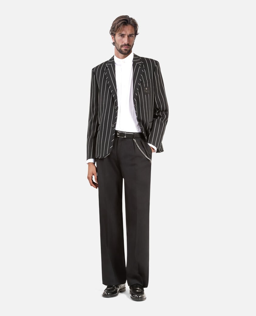 The Kooples HOMBRE BLACK WHITE chaqueta de rayas negras