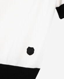 The Kooples FEMME BLACK-ECRU pull manches courtes en laine écru