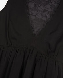 The Kooples FEMME BLACK robe longue avec dentelle noire