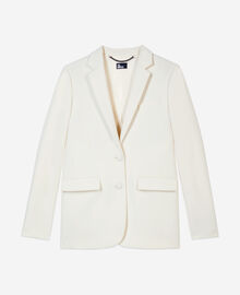 The Kooples FEMME ECRU veste tailleur en crêpe coupe droite écrue 