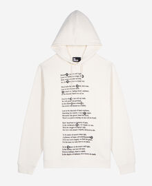 The Kooples HOMME ECRU sweatshirt à capuche avec sérigraphie écru