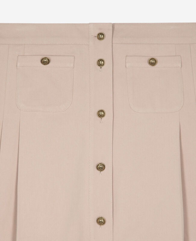 The Kooples FEMME LILA jupe courte plissée rose clair