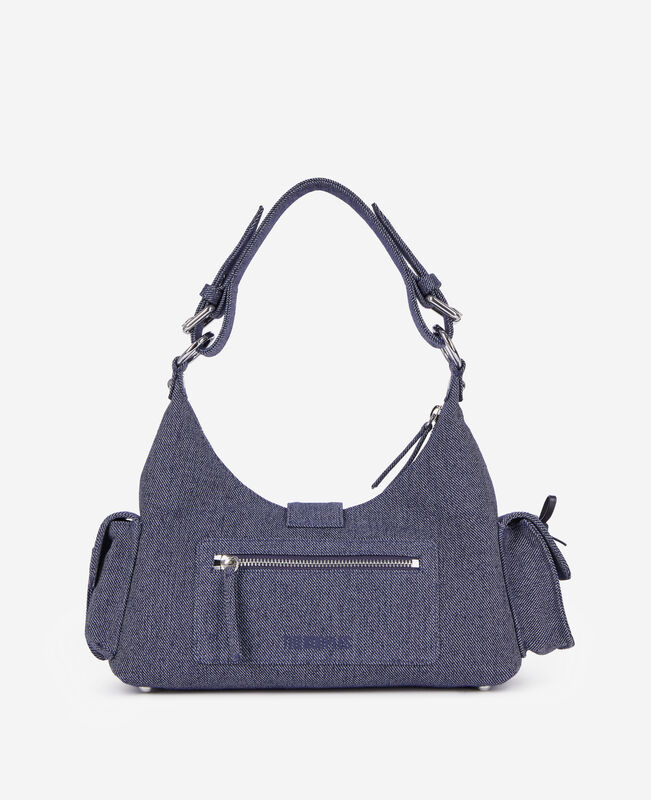 The Kooples FEMME USED RAPIECE sac amelia en denim bleu