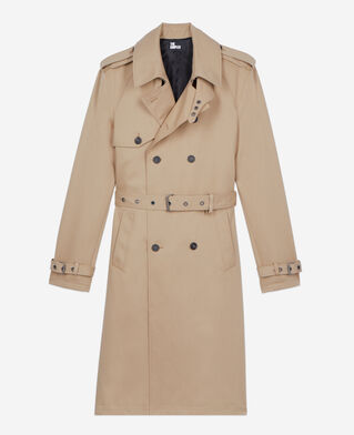 The Kooples MEN BEIGE long beige trench coat