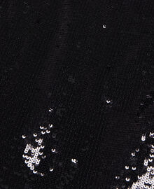 The Kooples FEMME BLACK STONE jupe courte à sequins noire