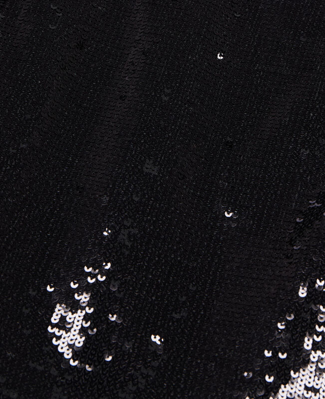 The Kooples FEMME BLACK STONE jupe courte à sequins noire