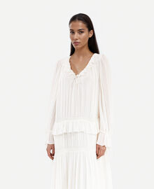 The Kooples FEMME ECRU robe col lavalière écrue