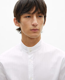 The Kooples HOMME WHITE chemise formelle à rayures blanches