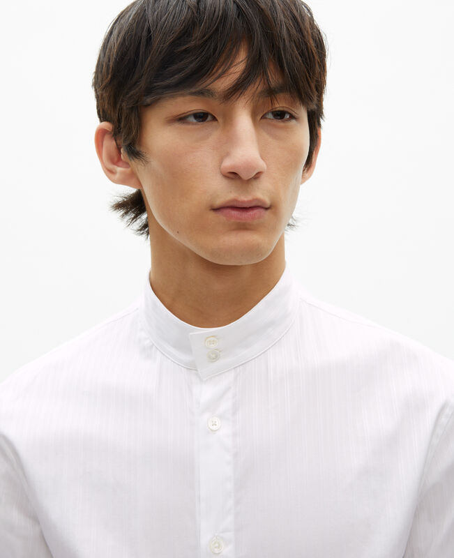 The Kooples HOMME WHITE chemise formelle à rayures blanches