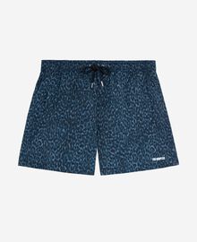 The Kooples HOMME BLUE maillot de bain imprimé bleu
