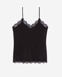 The Kooples FEMME BLACK caraco en soie noir