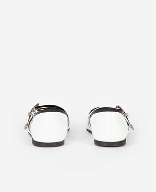 The Kooples WOMEN WHITE flat white leather ballerinas