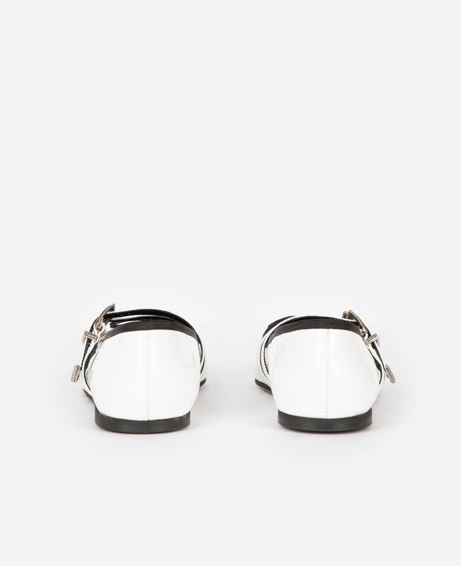 The Kooples FEMME WHITE ballerines plates en cuir blanc