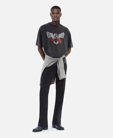 The Kooples HOMME BLACK WASHED t-shirt avec sérigraphie aigle noir