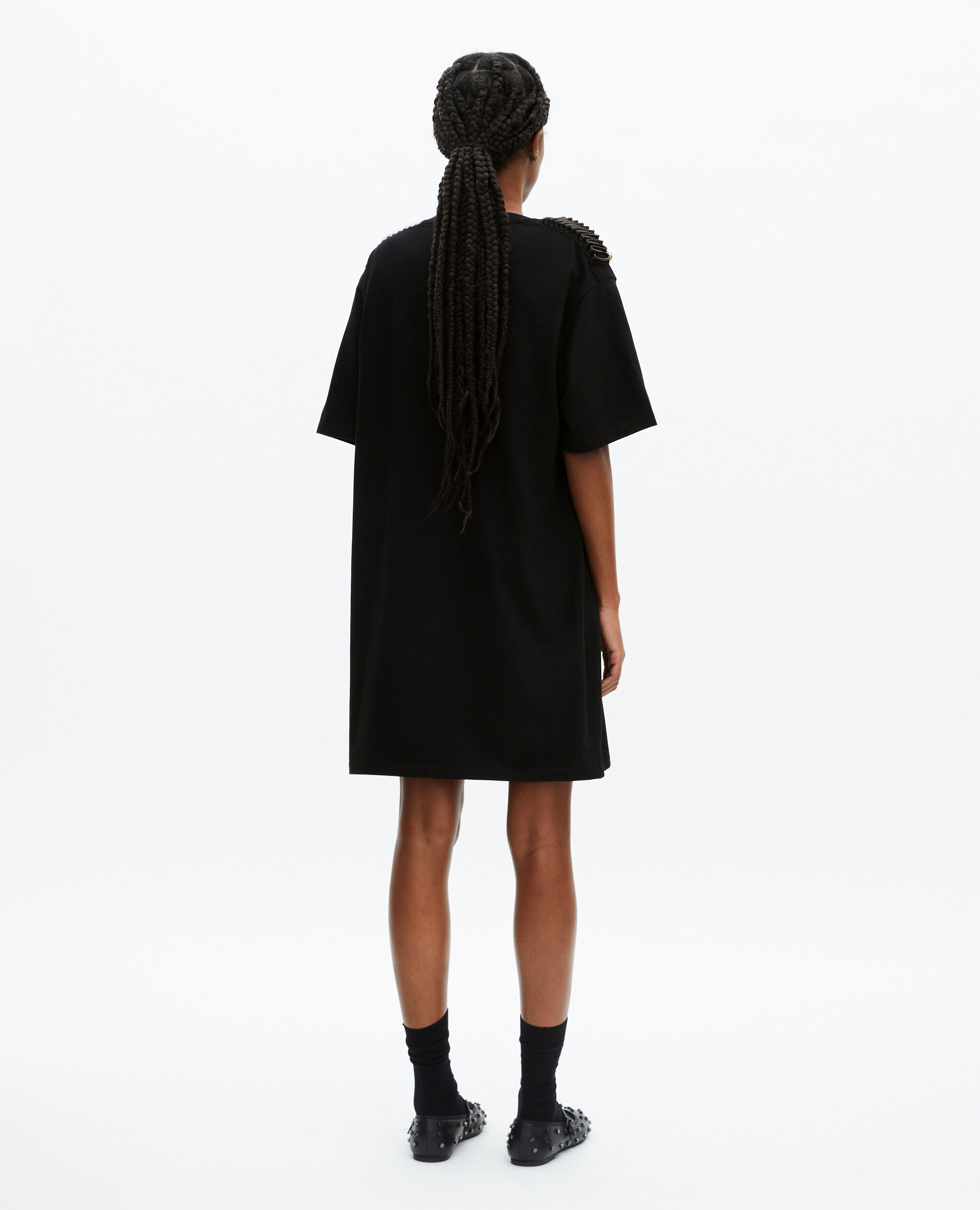 Robe courte avec chaînes noire, BLACK WASHED, hi-res image number null