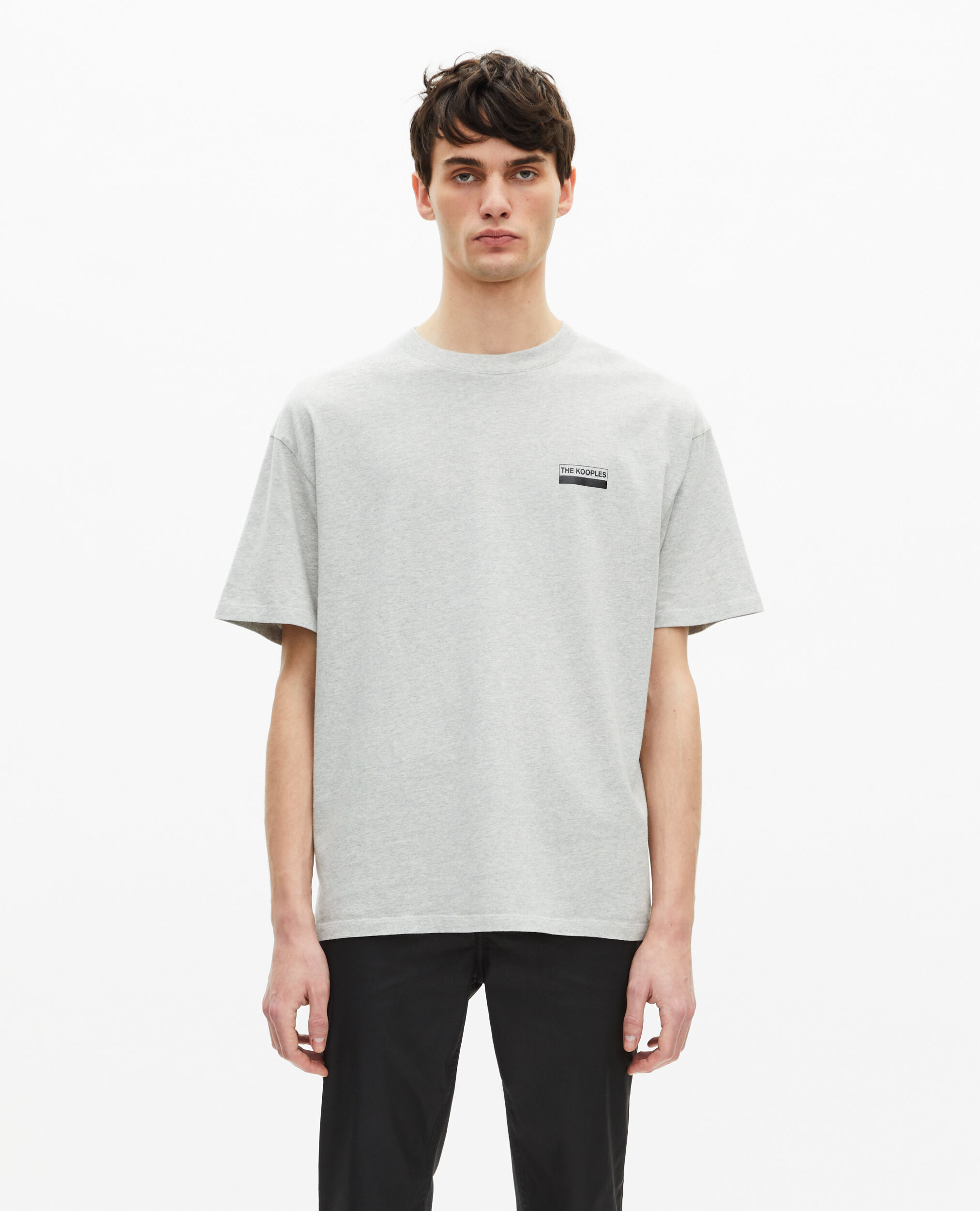 T-shirt à sérigraphie gris, LIGHT GREY MELANGE, hi-res image number null