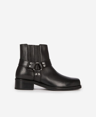 The Kooples HOMME BLACK bottines avec sangles en cuir noir