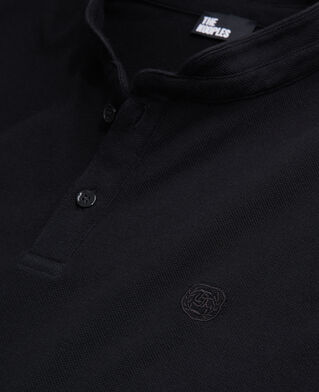 The Kooples MEN BLACK black cotton polo t-shirt