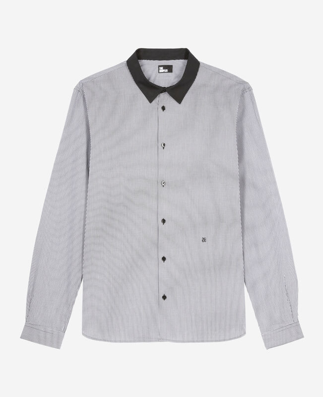 The Kooples HOMME BLACK WHITE chemise à micro carreaux noire