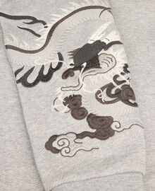 The Kooples HOMME GREY MELANGE sweatshirt à capuche avec manches brodées gris