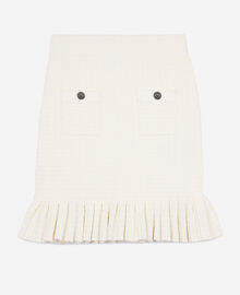 The Kooples FEMME ECRU jupe courte en maille écrue