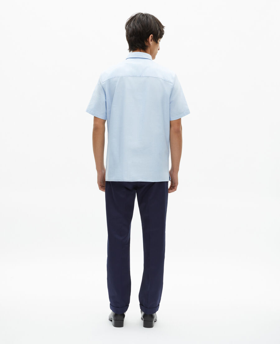The Kooples MEN SKY short-sleeved shirt with blue crest
