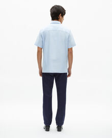 The Kooples HOMME SKY chemise manches courtes avec blason bleue
