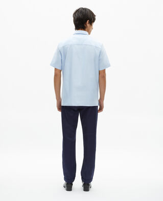 The Kooples MEN SKY short-sleeved shirt with blue crest