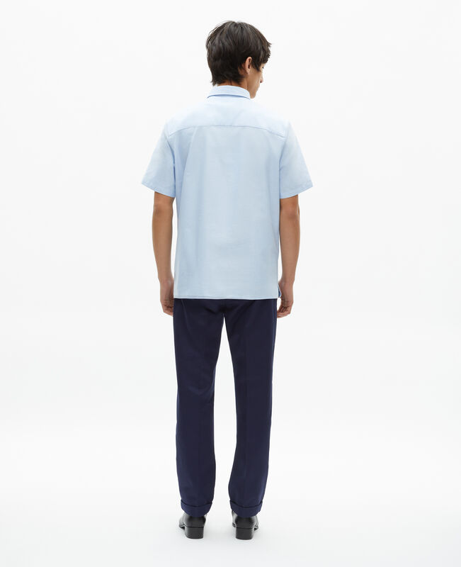 The Kooples HOMME SKY chemise manches courtes avec blason bleue