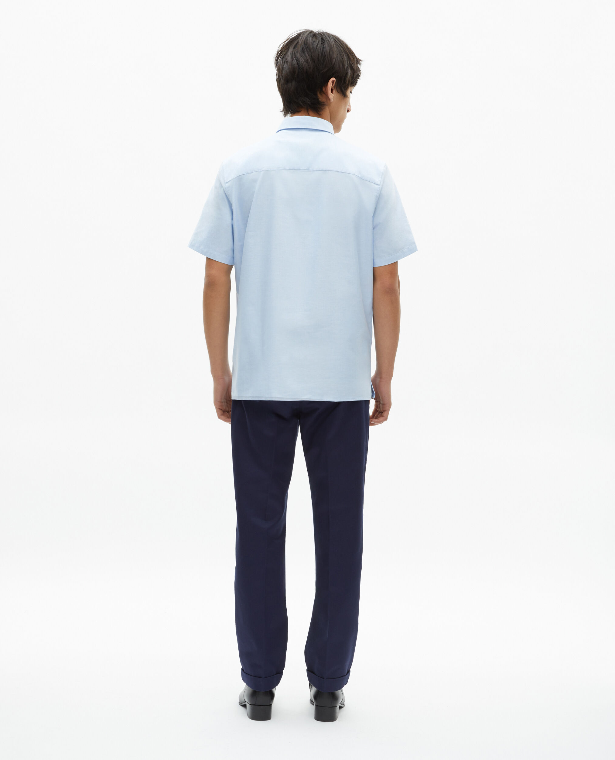 Chemise manches courtes avec blason bleue, SKY, hi-res image number null