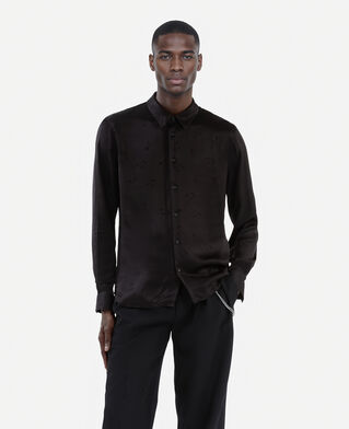 The Kooples HOMME BLACK chemise en jacquard imprimé musique noire