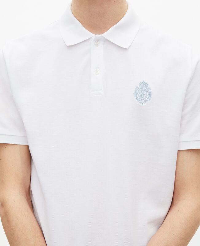 The Kooples HOMME WHITE polo en piqué col classique blanc