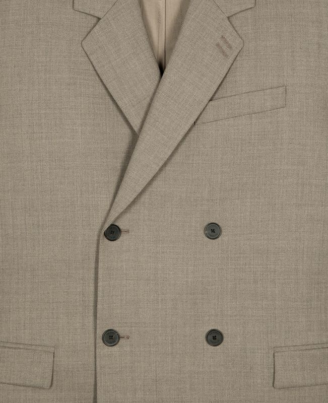 The Kooples HOMME BEIGE MELANGE veste de costume en laine beige