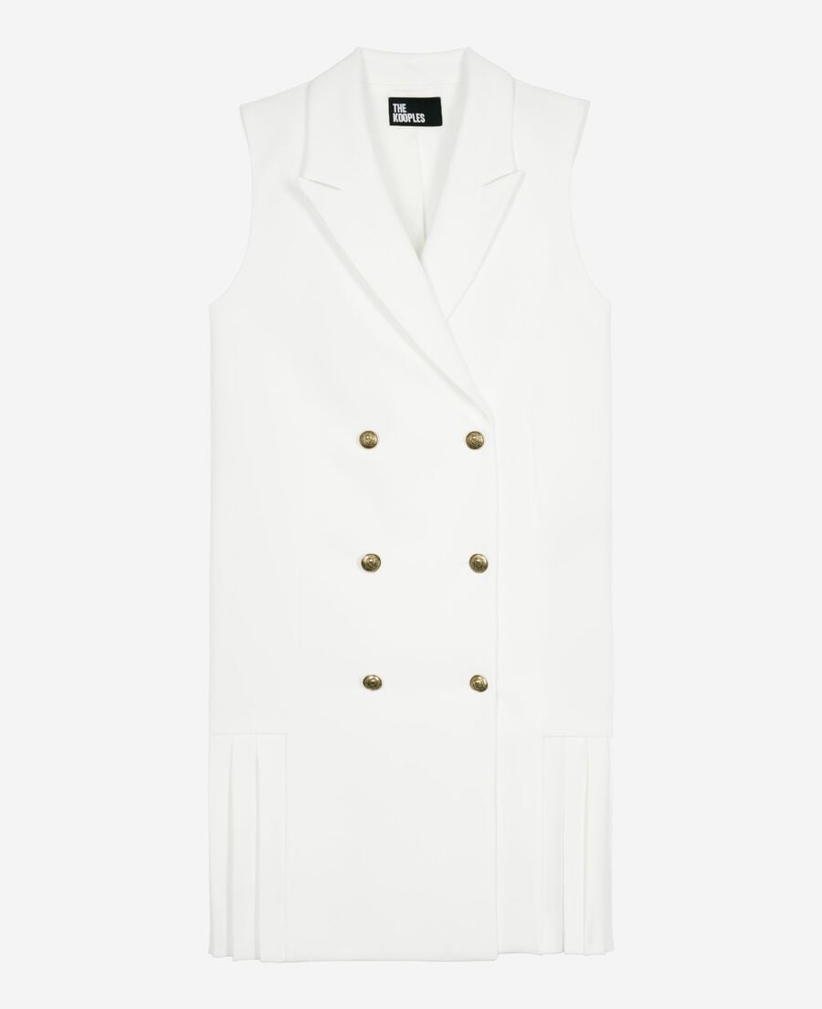The Kooples FEMME WHITE robe tailleur courte écrue
